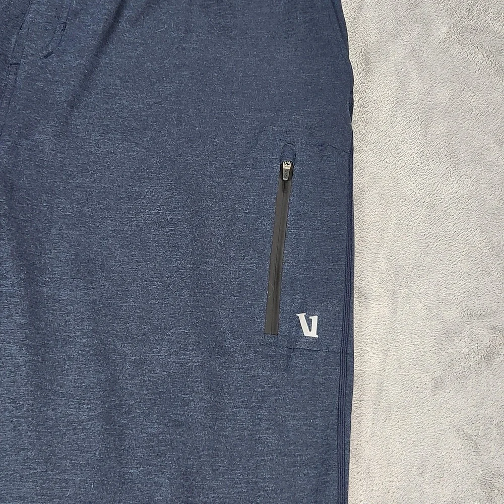 Vuori‎ Pants Mens 2XL 32 Blue Jogger Elastic Waist Zip Pocket Performance